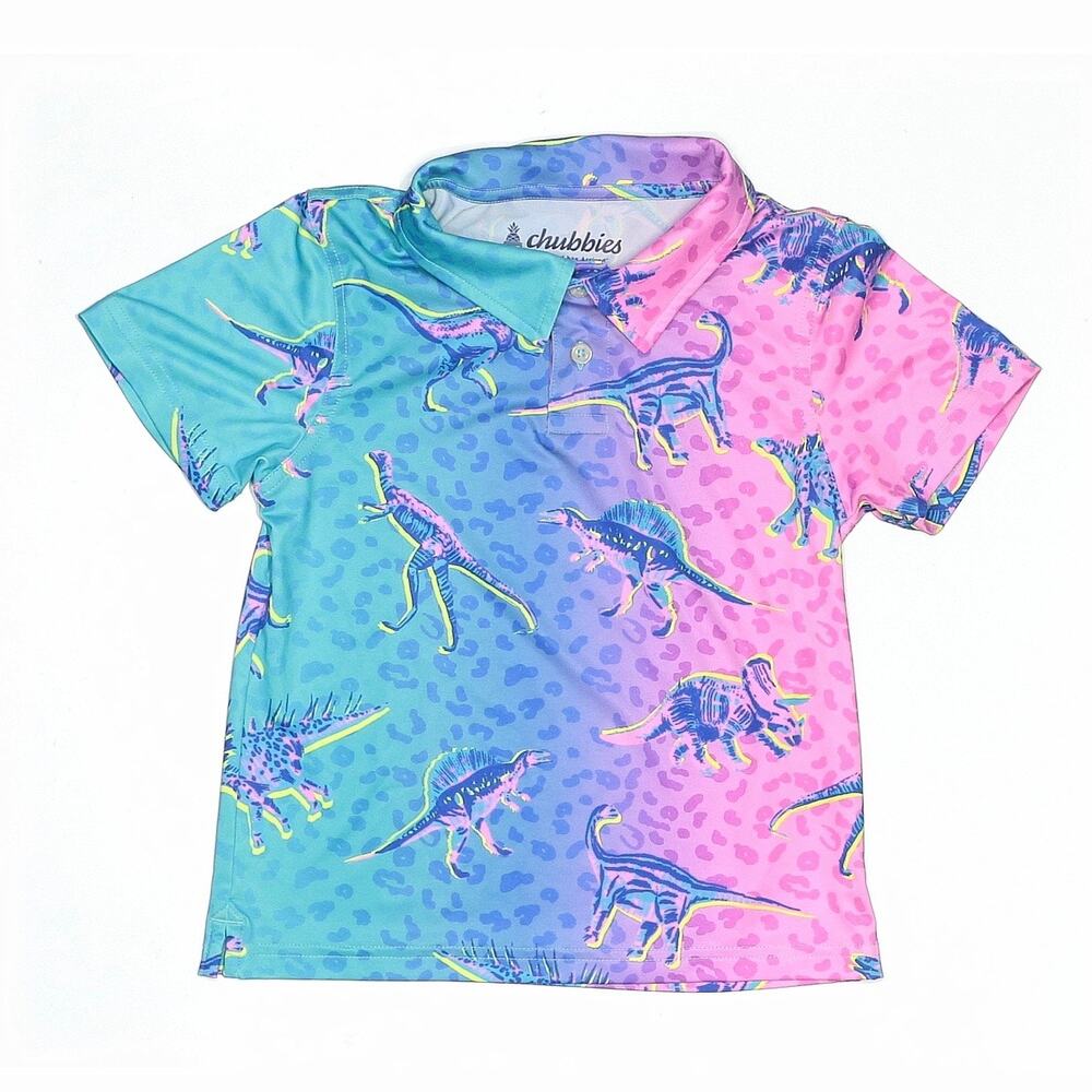 Chubbies Dino Delight Polo Shirt Size 6